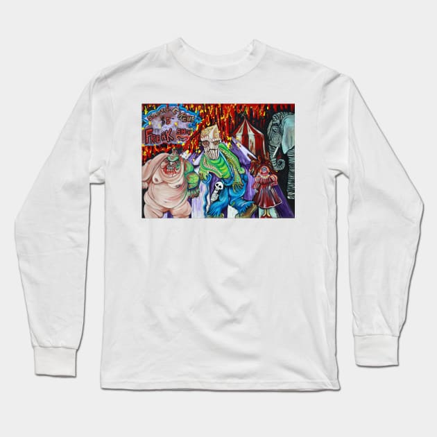 Freak Show - The Sinister Circus Long Sleeve T-Shirt by barbosaart